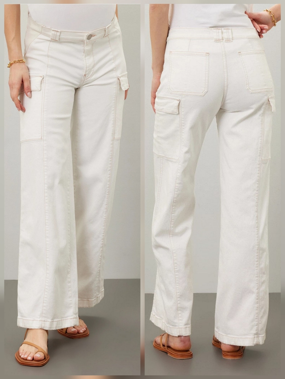 Hudson Utility Maternity Wide Leg Cargo Size 26